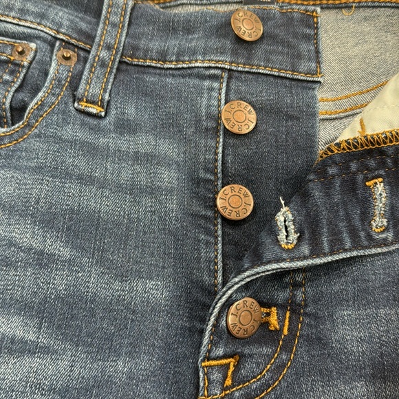 J.CREW skinny high-waisted jeans with dark washed blue push up buttons - Picture 4 of 10